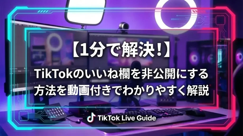 【1分で解決！】TikTokのいいね欄を非公開にする方法を動画付きでわかりやすく解説