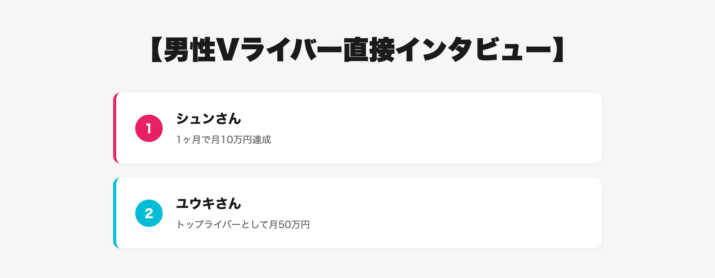 男性Vライバーインタビュー