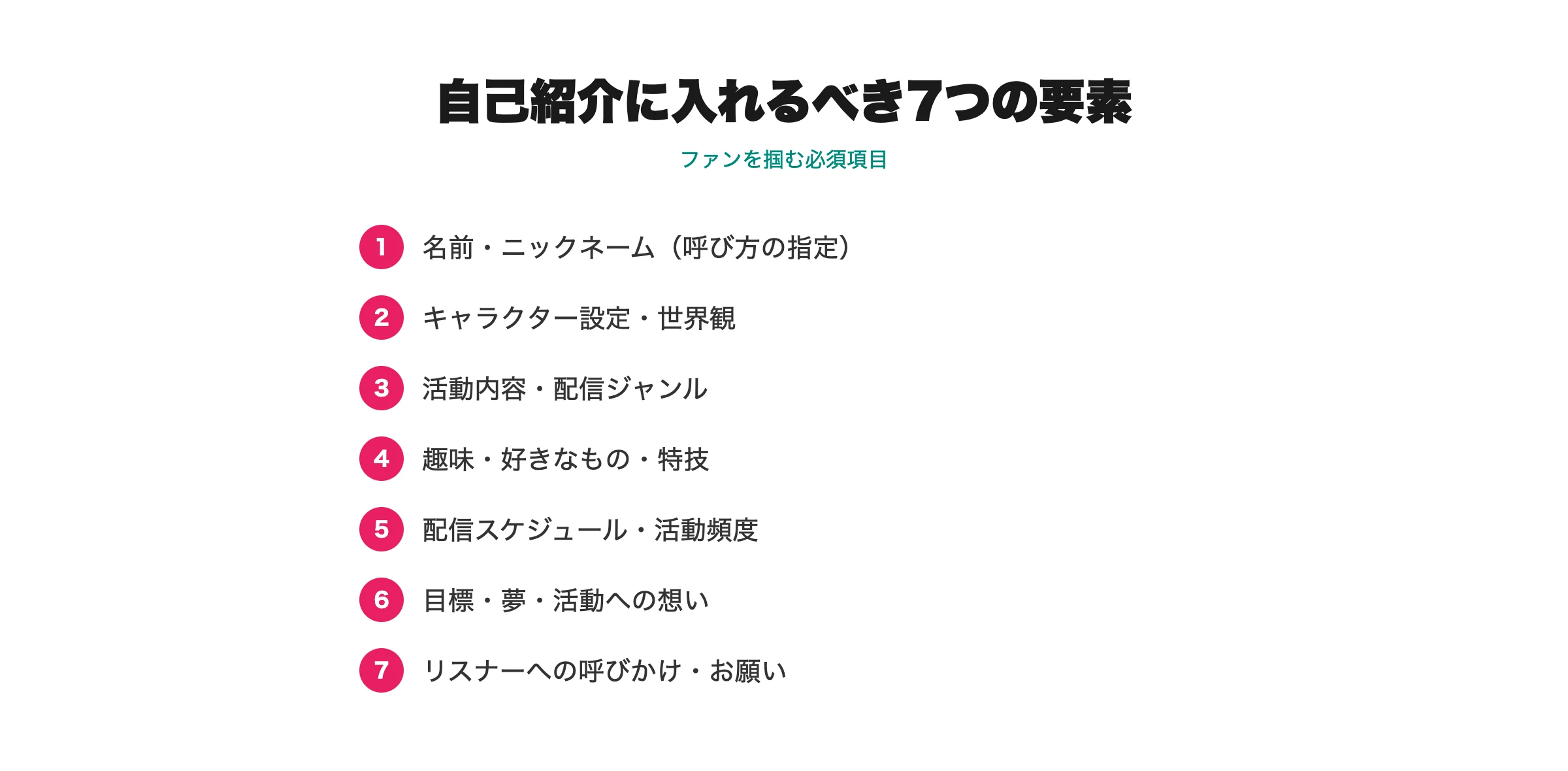 自己紹介に入れるべき7つの要素