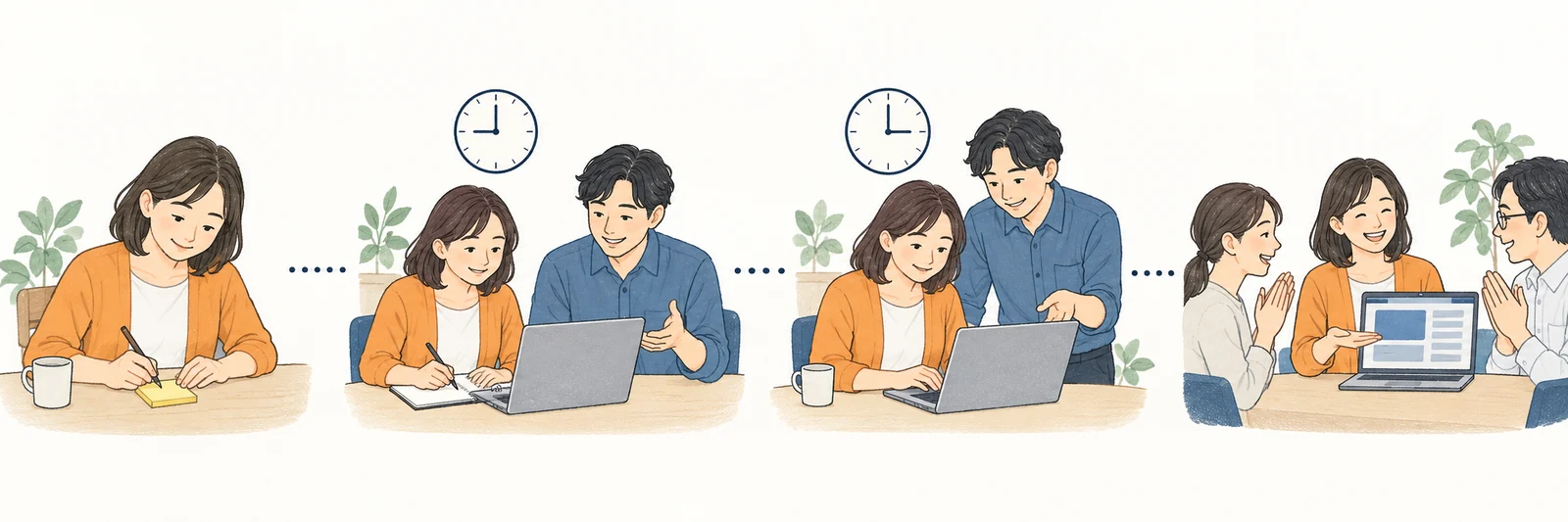 テーマ決めから最後のデモまでの流れ
